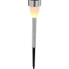 Torcia solare a LED Globo Ø 5,5x36,5 cm in acciaio inox 3 pz