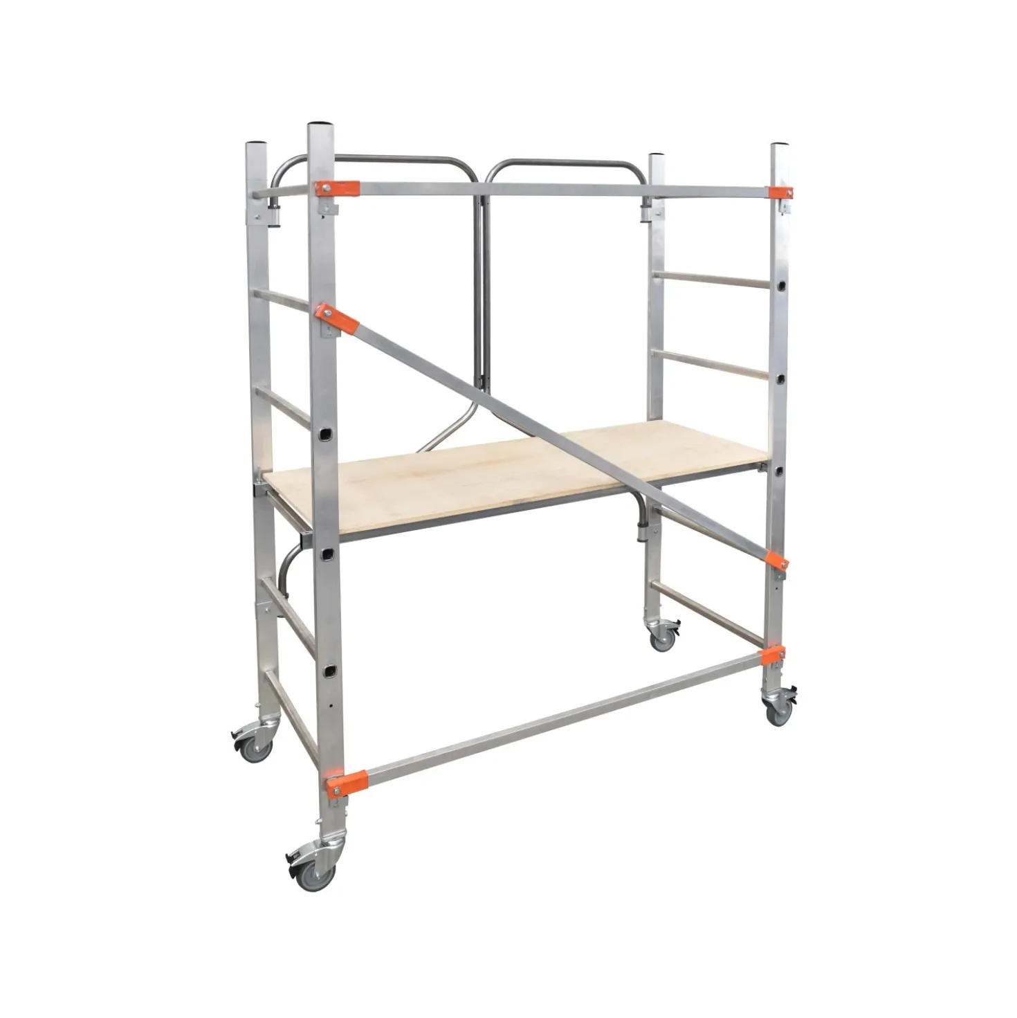 Trabattello pieghevole in alluminio Gierre 1,46x0,64 cm H max 2,97 m