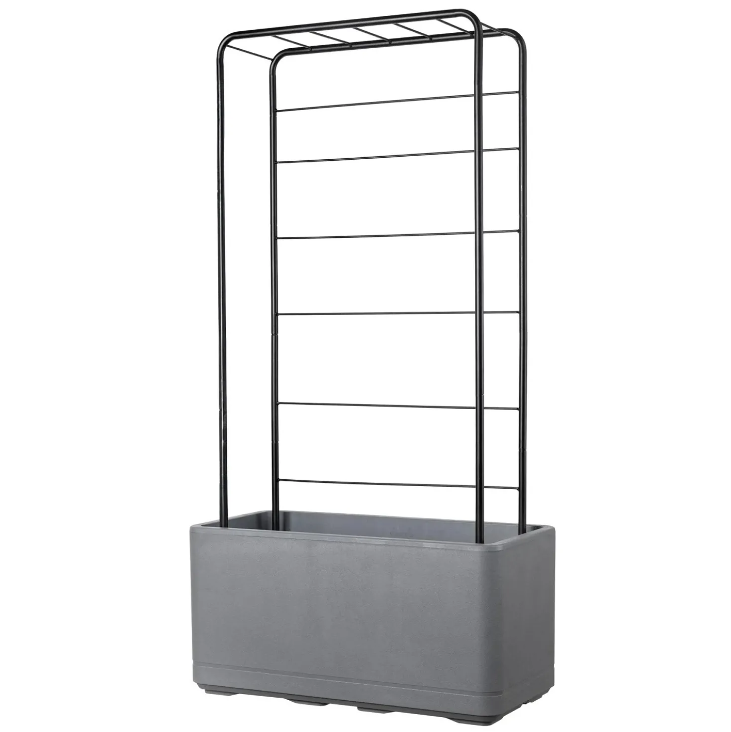 Traliccio per fioriera Deroma Cosmo 155x66,6x26,6 cm Nero