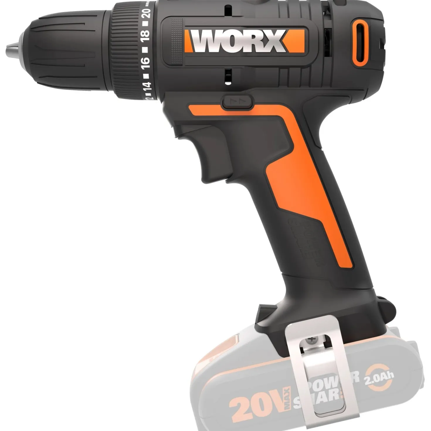 Trapano avvitatore a batteria Worx WX100.9 20 V - Solo corpo macchina