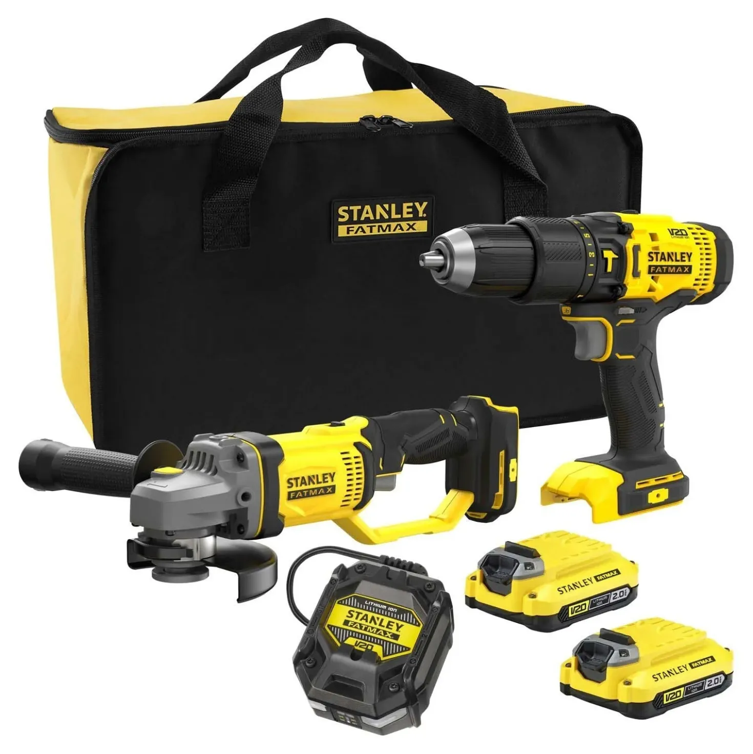Trapano avvitatore a batteria Stanley FatMax 20 V + smerigliatrice