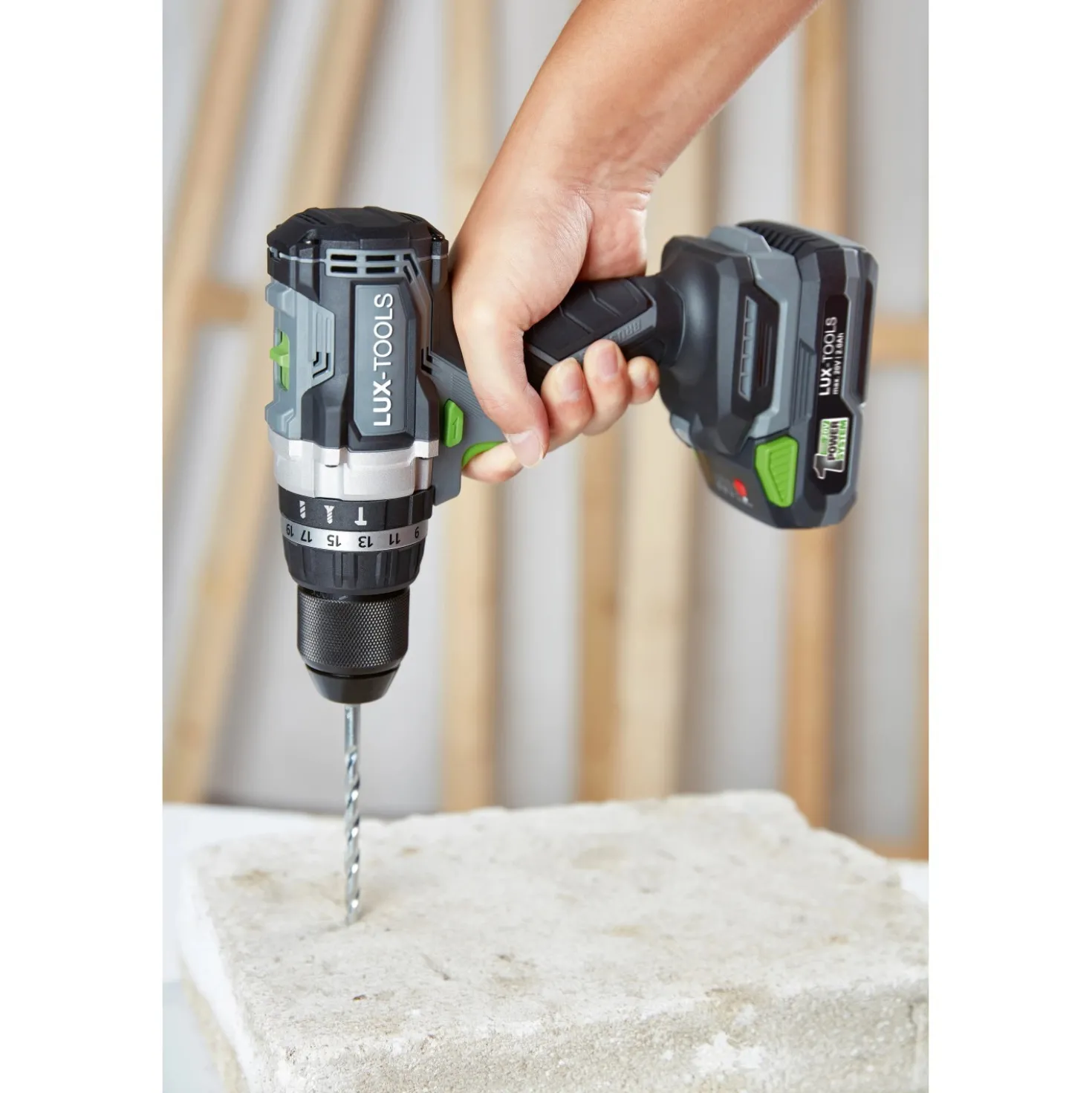Trapano avvitatore a batteria LUX A-BS-20 V - Solo corpo macchina
