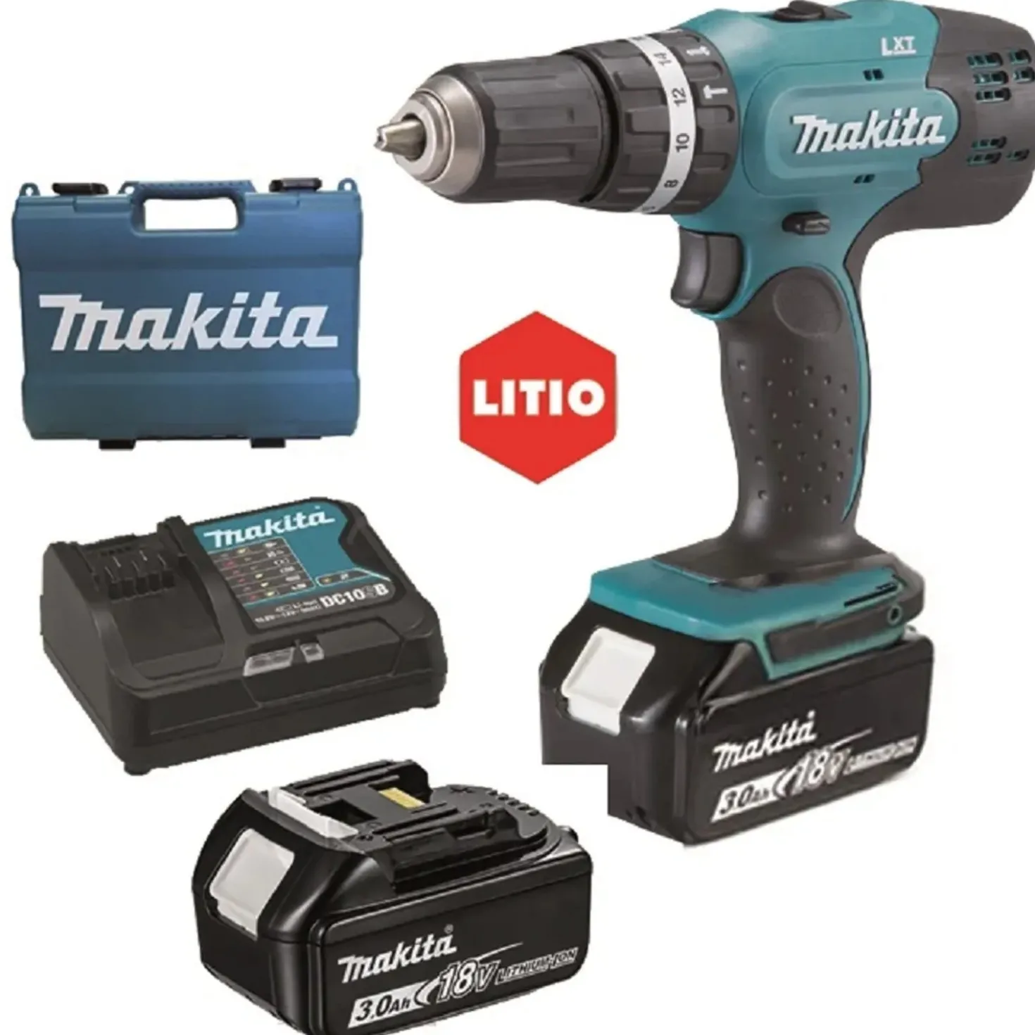 Trapano avvitatore a batteria Makita DHP453RFE 2x18 V 2x3 Ah