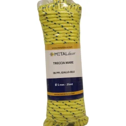 Treccia in polipropilene ø 5 mm x 25 mt gialla/blu