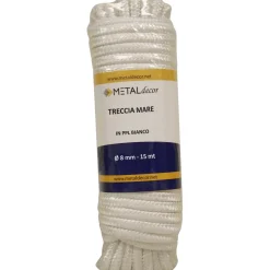 Treccia in polipropilene ø 8 mm x 15 mt bianca