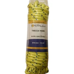 Treccia in polipropilene ø 8 mm x 15 mt gialla/blu