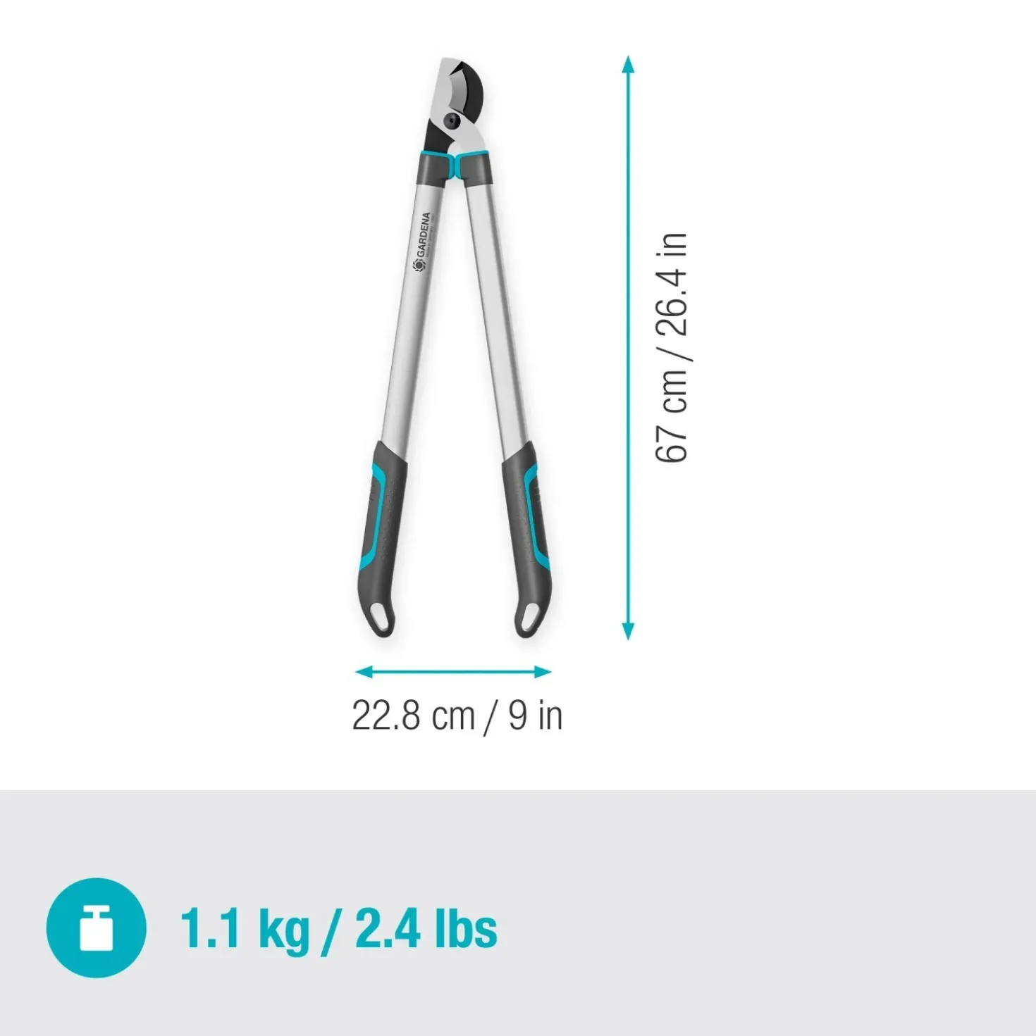 Troncarami Gardena EasyCut L taglio bypass fino a Ø 45 mm L 68 cm