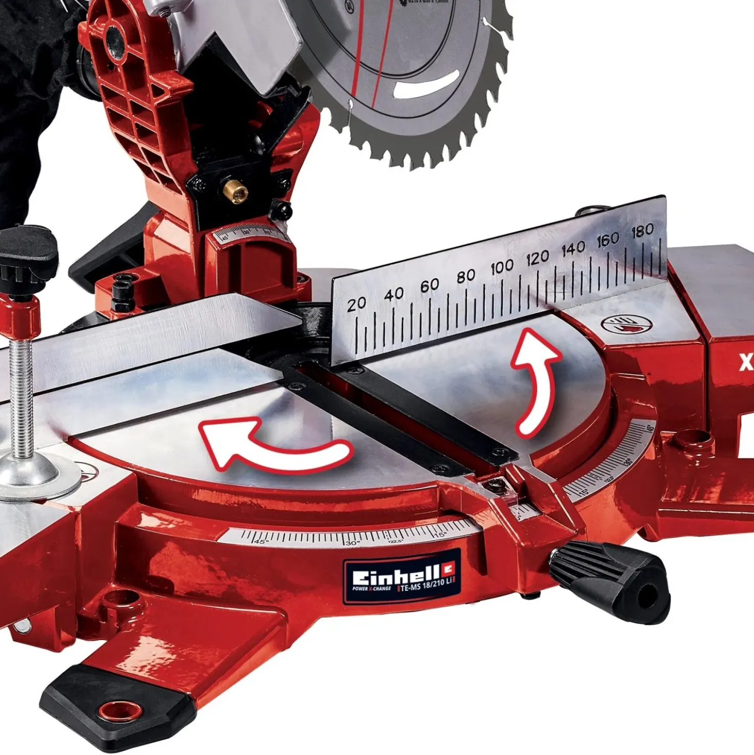 Troncatrice a batteria Einhell te-ms 18/210 Li lama Ø 210 mm