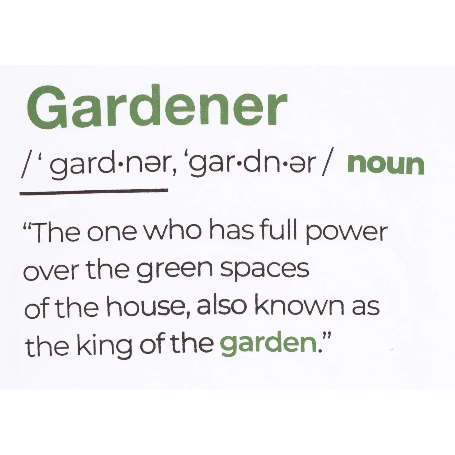 T-shirt unisex Verdemax Gardener bianco XS