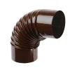 Tubo curva porcellanata pieghettata marrone 90° Ø 10 cm