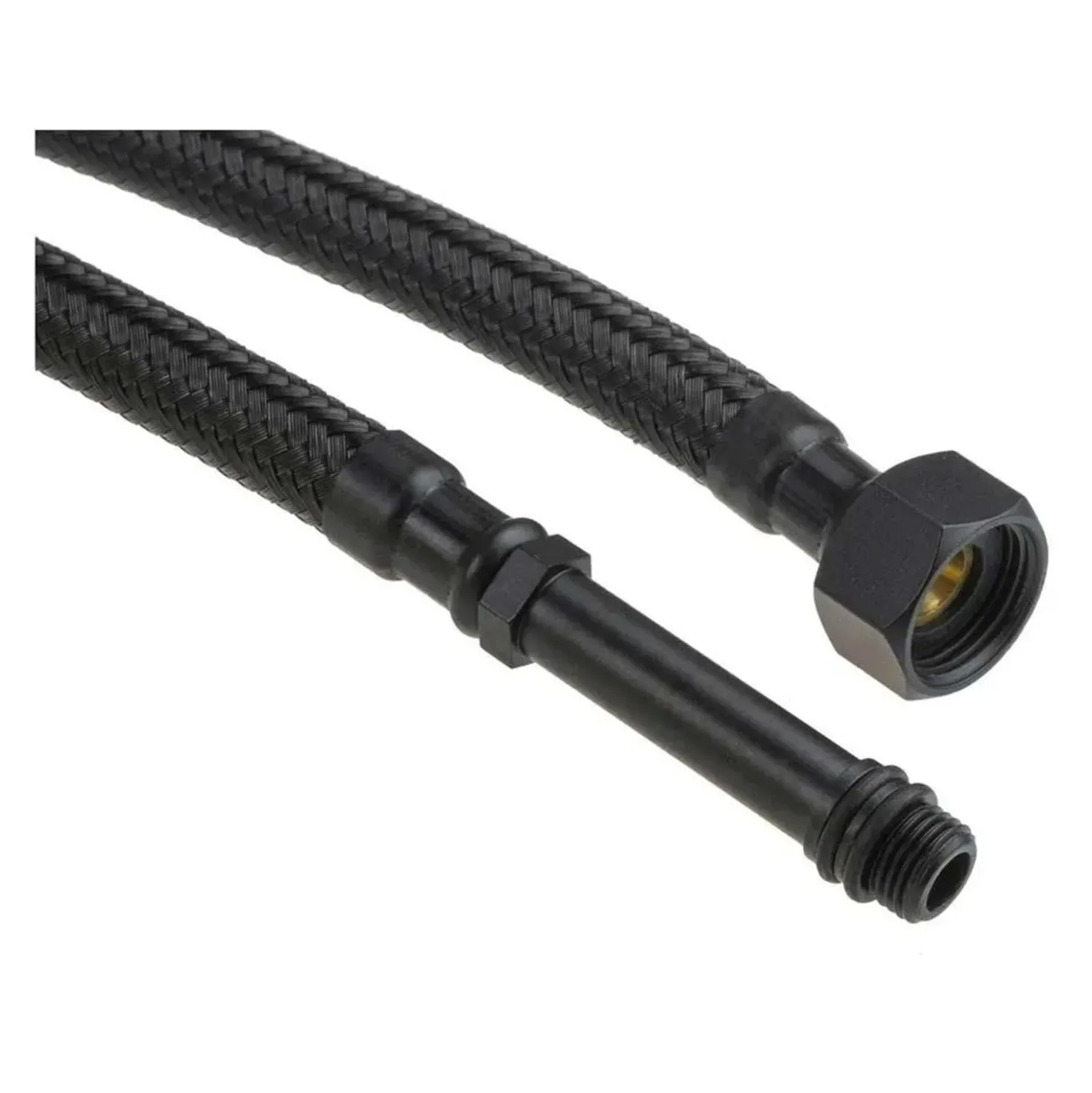 Tubo flessibile collegamento rubinetto Idrostile 2 pz 40 cm nero opaco