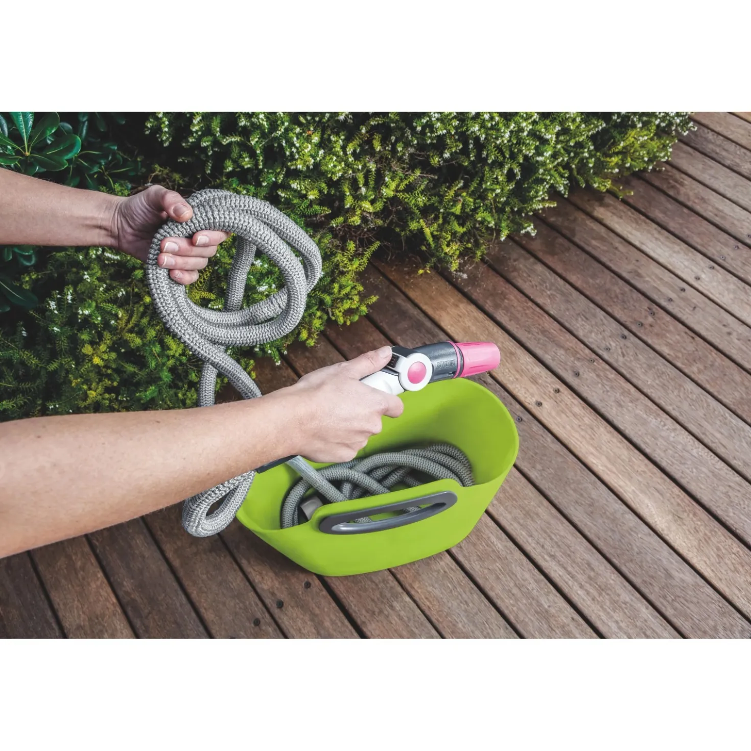 Tubo irrigazione estensibile Kit G.F. Aquapop 30 m x Ø 7,5 mm lime