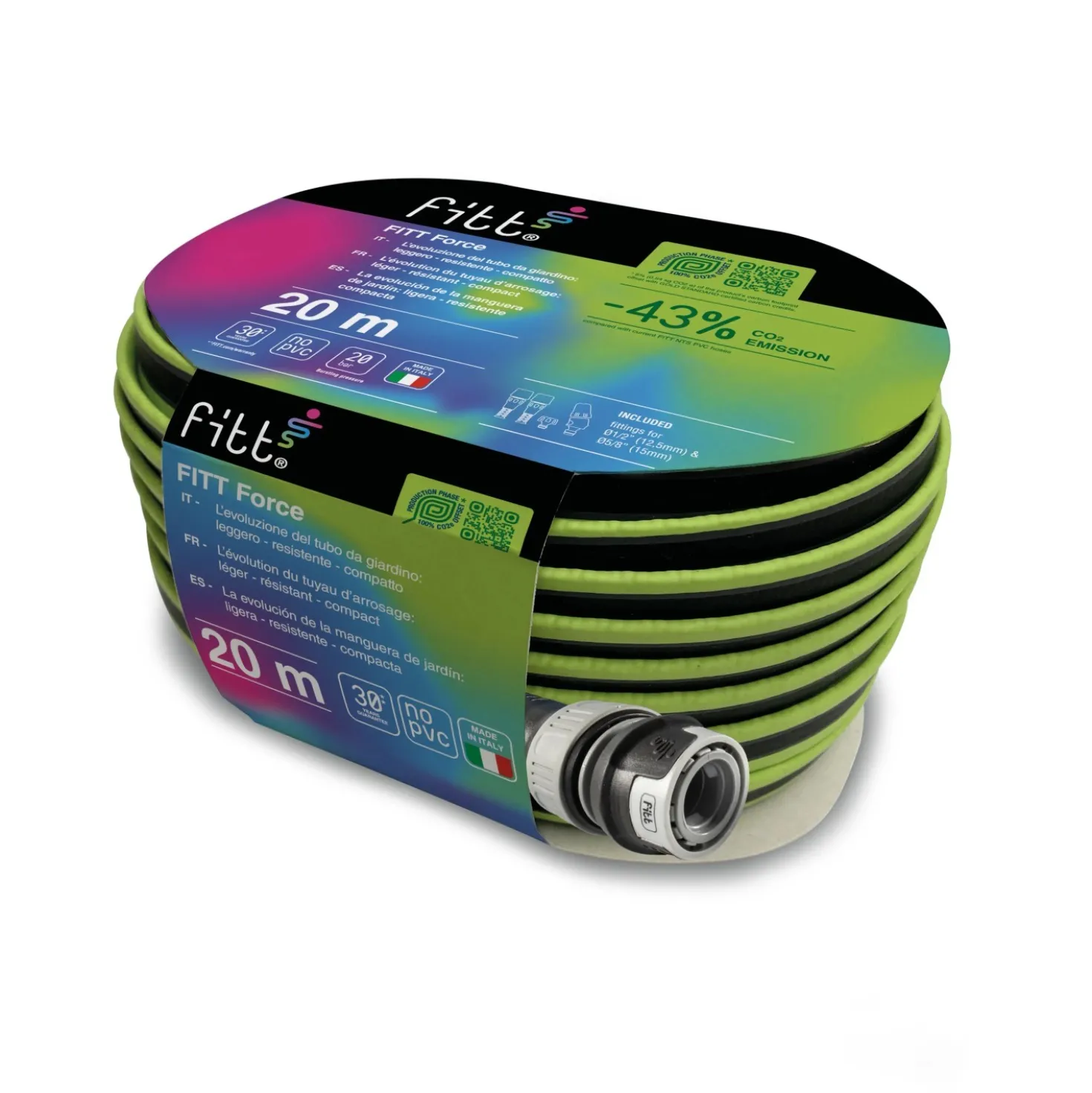Tubo irrigazione FITT FORCE 20 m x Ø 12,5 mm lime