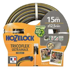 Tubo irrigazione Ultramax 15 m x Ø 12,5 mm grigio-giallo
