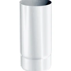 Tubo l.250 mm d.130 smaltato bianco sp.0,7 mm