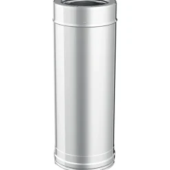 Tubo l.500 mm diam.80/130 inox aisi sp.0,5 mm - doppia parete