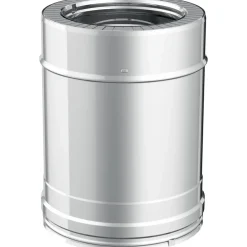 Tubo l.250 mm diam.100/150 inox sp.0,5 mm - doppia parete