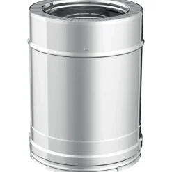 Tubo l.250 mm diam.80/130 inox sp.0,5 mm - doppia parete