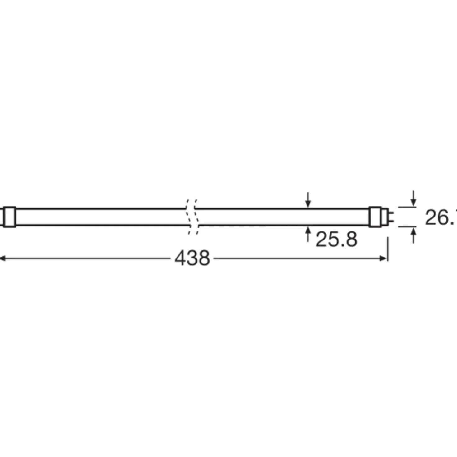 Tubo LED Osram T8 15 EM 438 mm 5.4 W 650 lm 6500 K