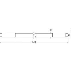 Tubo LED Osram T5 HF HE21 849 mm 10 W 1500 lm 4000 K