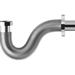 Tubo scarico estensibile in acciaio inox sifone adattabile
