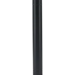 Tubo smaltato lineare porcellanato nero opaco L 100 cm Ø 12 cm