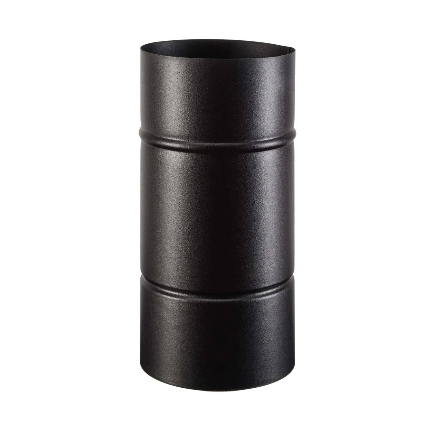 Tubo smaltato lineare porcellanato nero opaco L 25 cm Ø 15 cm