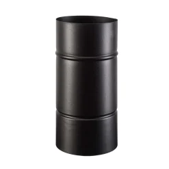 Tubo smaltato lineare porcellanato nero opaco L 25 cm Ø 12 cm