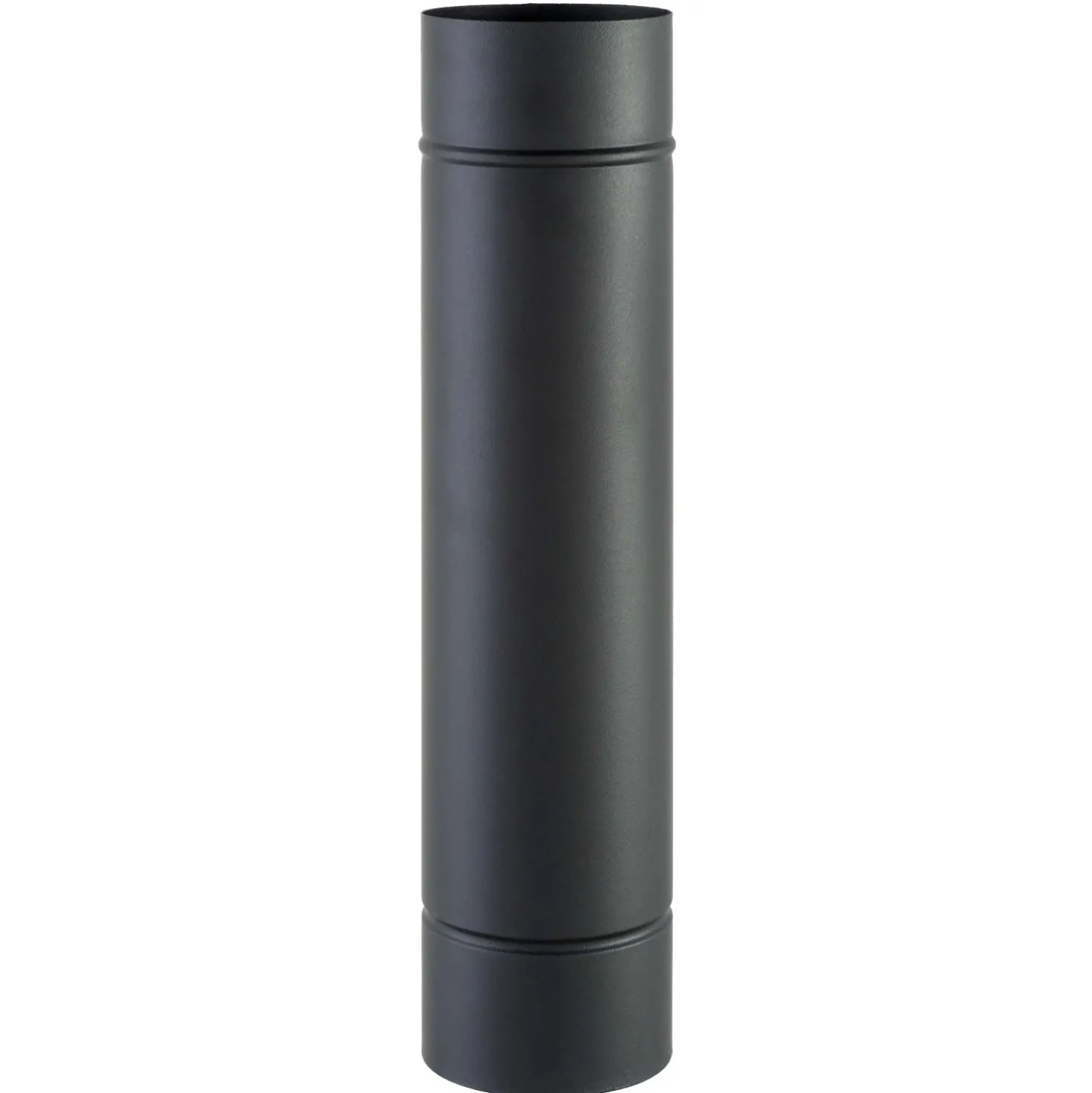 Tubo smaltato lineare porcellanato nero opaco L 50 cm Ø 15 cm