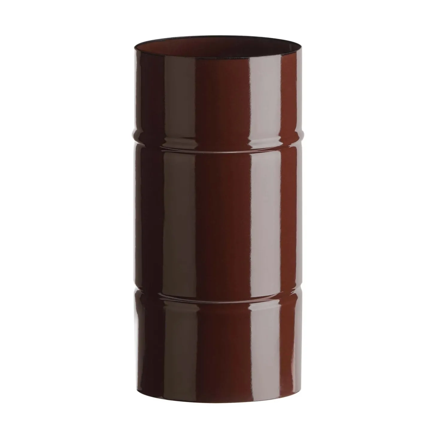 Tubo smaltato lineare porcellanato marrone L 25 cm Ø 12 cm