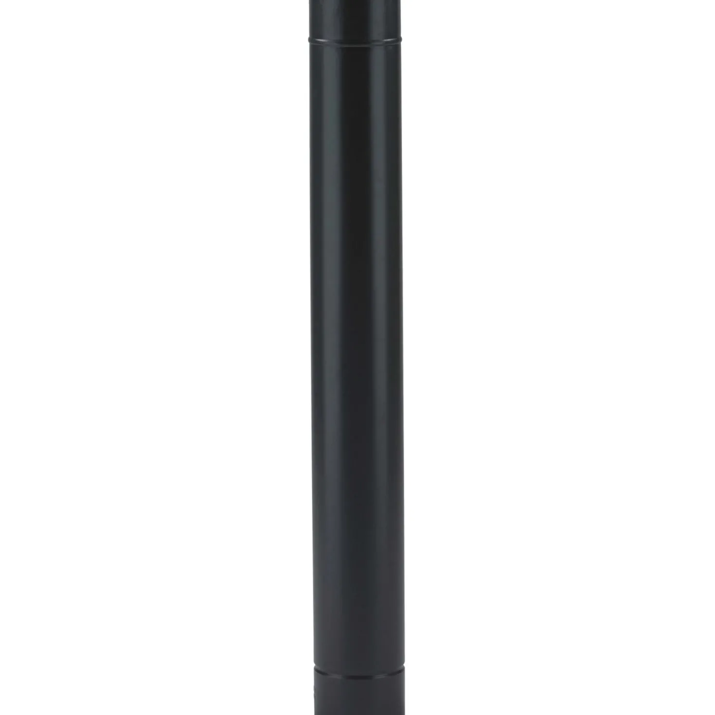 Tubo smaltato lineare porcellanato nero opaco L 100 cm Ø 10 cm
