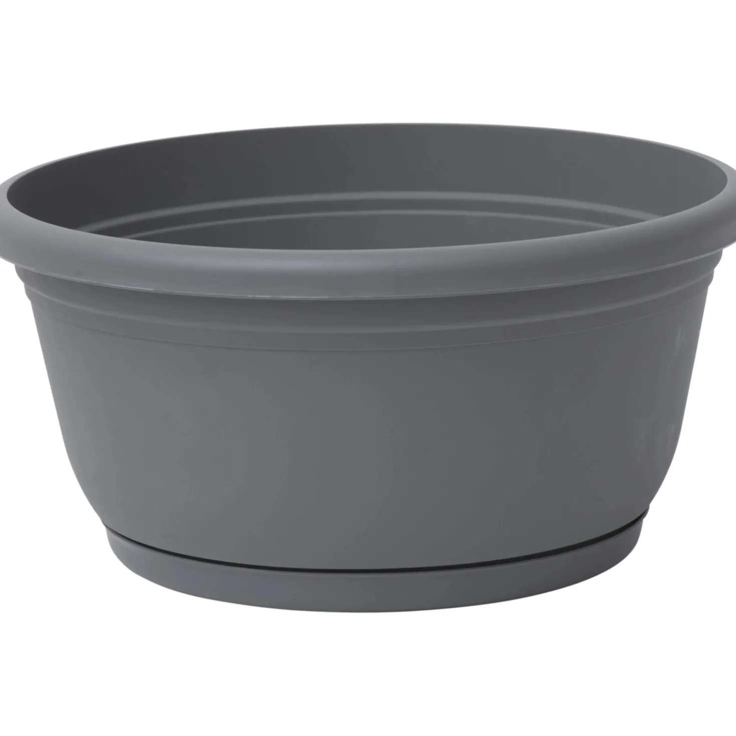 Unica Ciotola con sottovaso 25 cm grigio Fumo Light