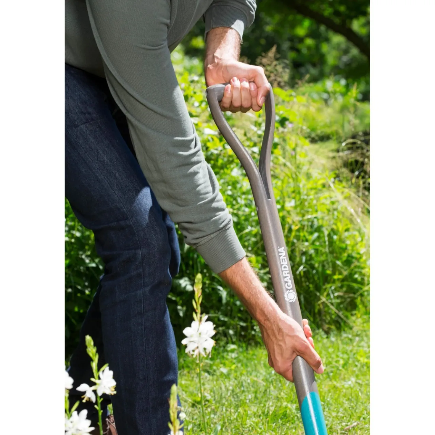 Vanga a punta Gardena NatureLine L 117 cm con manico in legno