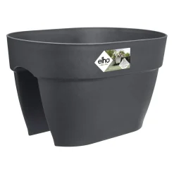 Vaso da ringhiera Flower Bridge Elho Vibia Campana 39x26x22 cm antracite