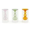 Vaso doppia parete in vetro borosilicato Ø8,5xH17cm assortito