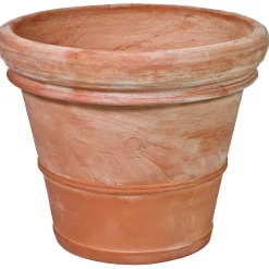 Vaso doppio bordo toscano fatto a mano 58x70x70 cm