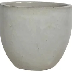Vaso in ceramica smaltata 42x42x36 cm bianco