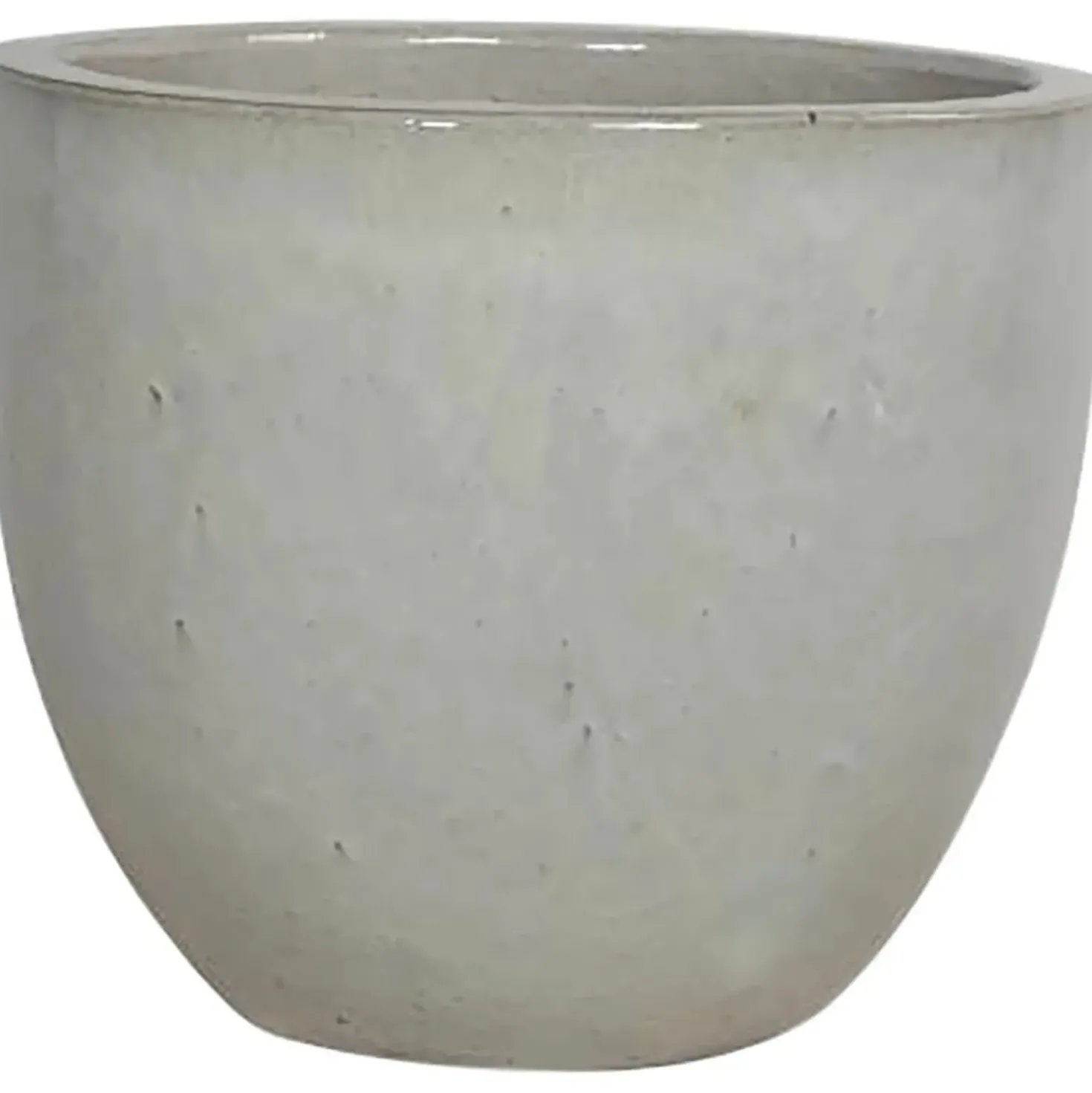Vaso in ceramica smaltata 42x42x36 cm bianco