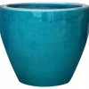Vaso in ceramica turchese 35x35x30 cm