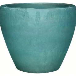 Vaso in ceramica verde 19x19x19 cm