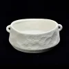 Vaso in ceramica 30x30xH12,5 cm bianco