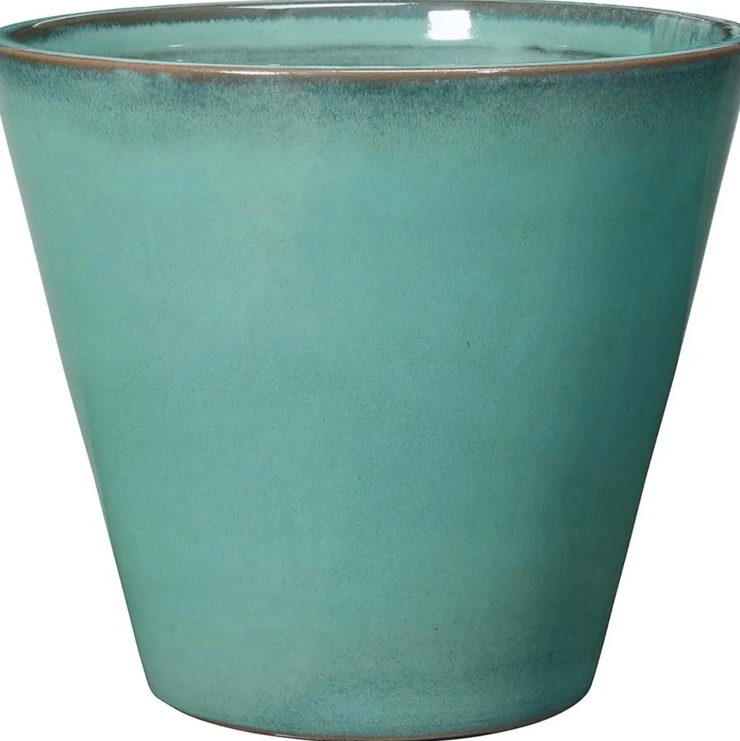 Vaso in terracotta smaltata Kinfolk Deroma turchese Ø 30 cm