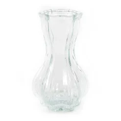 Vaso in vetro Ø8xH15 cm bianco