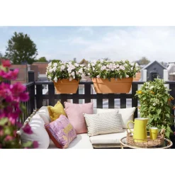 Vaso per fiori Elho Vibia Campana Flower Bridge Ø26xH22 cm marrone