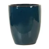 Vaso per piante alto da esterno in ceramica M 41x41x50 cm blu