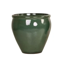 Vaso per piante da esterno in ceramica M 48,5x48,5x47,5 cm verde