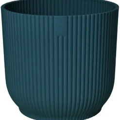 Vaso per piante Elho Vibes Fold Ø 14x13 cm blu profondo