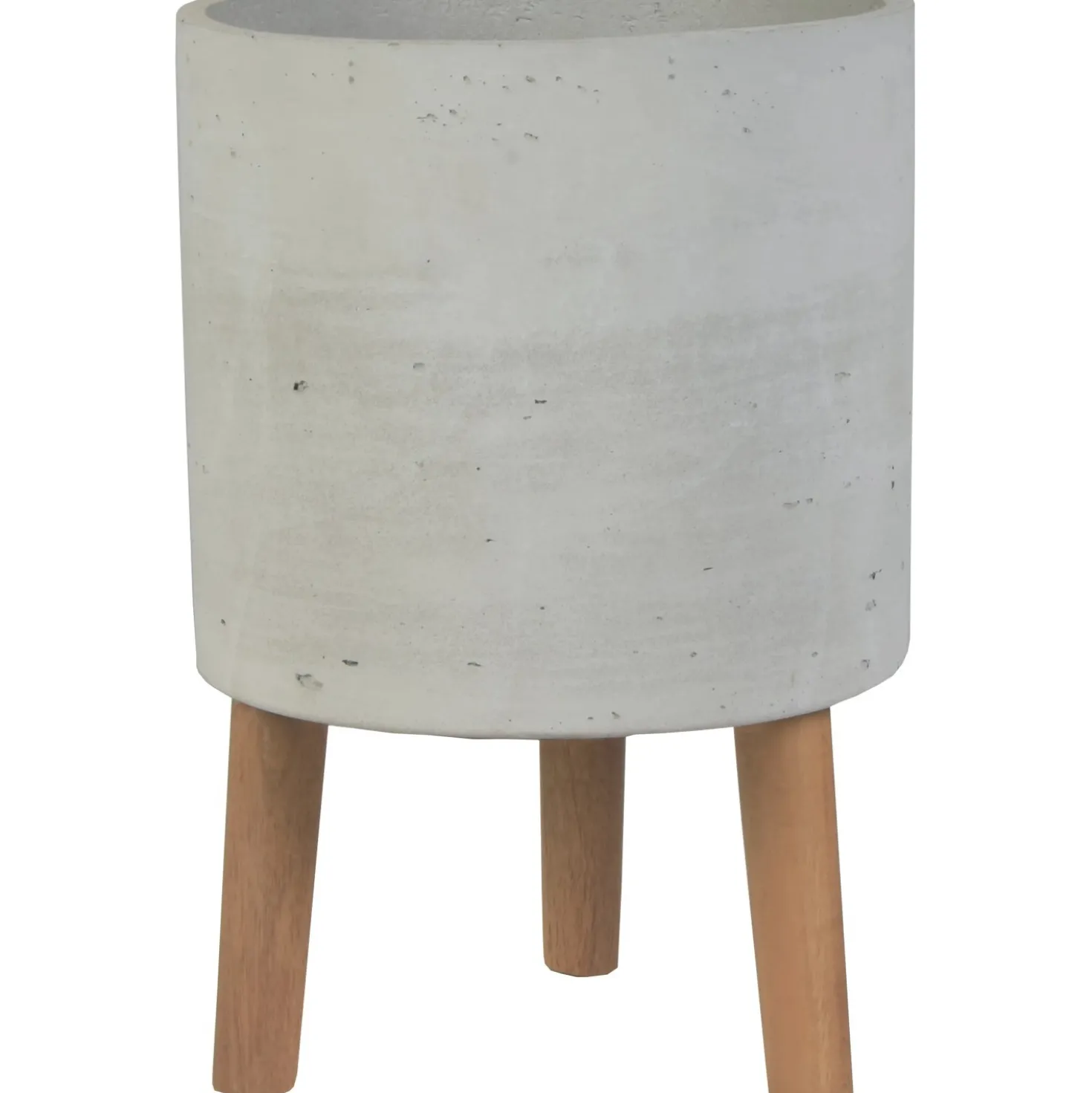Vaso per piante in cemento con treppiedi 24x24x35 cm grigio