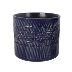 Vaso per piante in ceramica L 17x17x15,5 cm blu