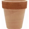 Vaso per piante in terracotta alto graffiato ø 21 cm